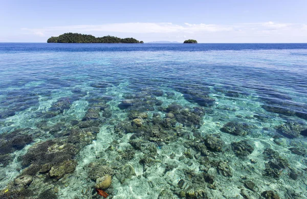 Prachtige zee voor de Togian eilanden — Stockfoto