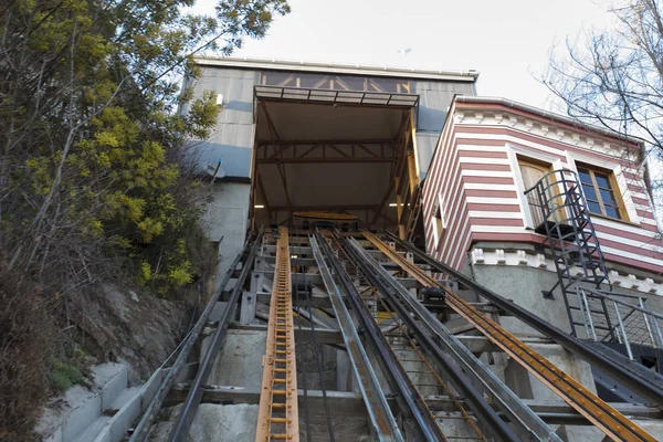 Historical funicular in Valparaiso — Stock Photo, Image