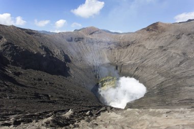 Java adasındaki Bromo yanardağının içine bakıyorum.