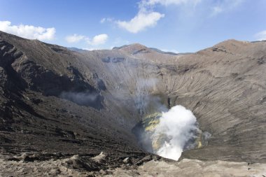 Java adasındaki Bromo yanardağının içine bakıyorum.