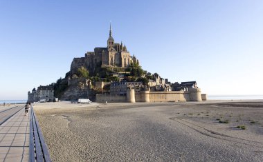 view of famous mont saint michel in France