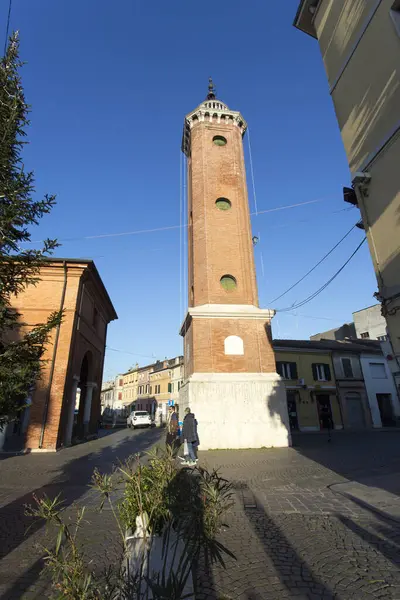Comacchio Italia Diciembre 2019 Pocas Personas Caminando Por Calle Comacchio — Foto de Stock
