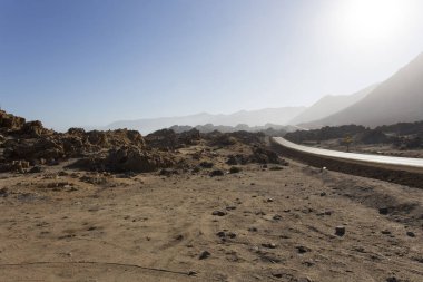 Şili 'nin kuzeyinde kayalık bir arazi