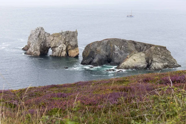 Gran Bretagna Vista Sulla Costa Giorno Lunatico Francia — Foto Stock