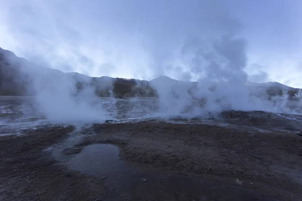 View Geyser Tatio Early Morning Chile — Stock Photo, Image