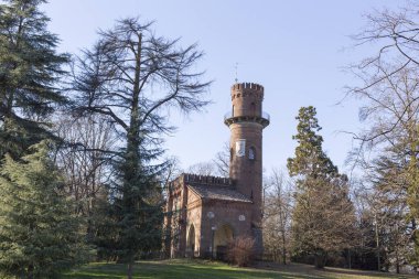 Monza, İtalya - 5 Ocak 2020: Monza 'daki Villa Reale parkının içi
