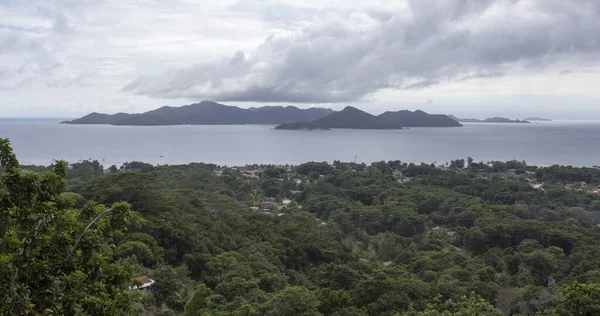 Панорамный Вид Сейшельские Острова Капризный День — стоковое фото