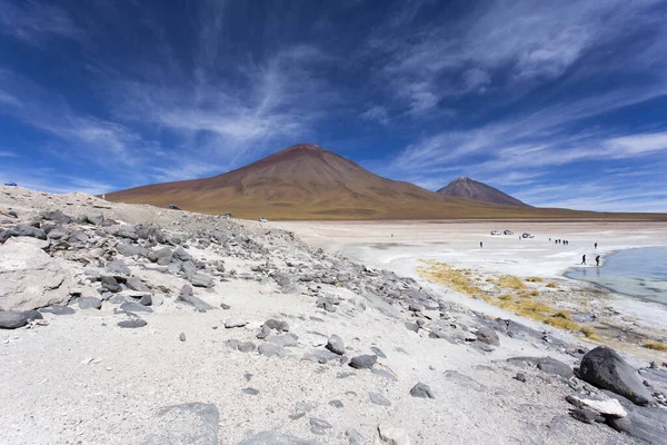 Blick Auf Laguna Blanca Bei Sonnigem Wetter Bolivien — Stockfoto