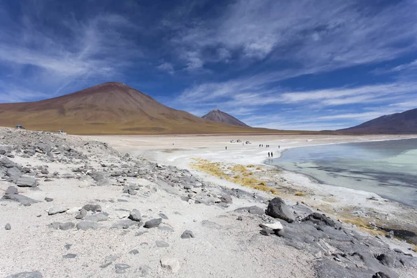 Laguna Blanca View Sunny Day Bolivia — стоковое фото