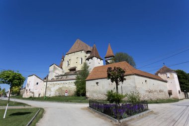 Biertan, Romanya - 29 Nisan 2018: güçlendirilmiş biertan kilisede Transilvanya