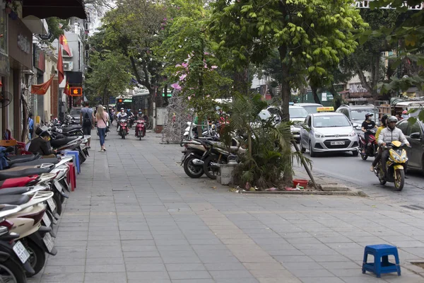 Hanoi Vientam Enero 2017 Calle Típica Hanoi Vietnam —  Fotos de Stock