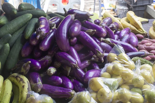 Zelenina Ovoce Trhu Seychelách — Stock fotografie