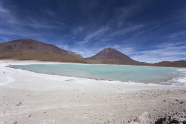 Bolivya 'da Laguna Blanca manzarası