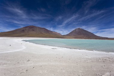 Bolivya 'da Laguna Blanca manzarası