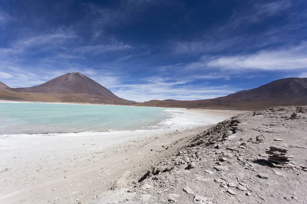 Uitzicht Laguna Blanca Bolivia — Stockfoto