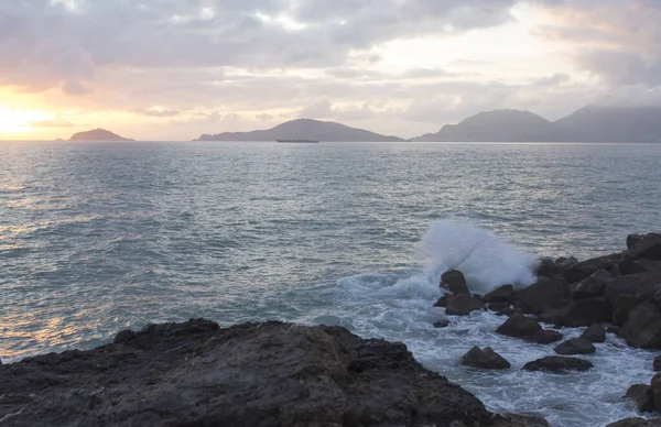 Ett Foto Vid Solnedgången Taget Från Tellaro Italien — Stockfoto