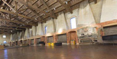 Comacchio, İtalya - 28 Aralık 2019: Comacchio 'da yılan balığı müzesi