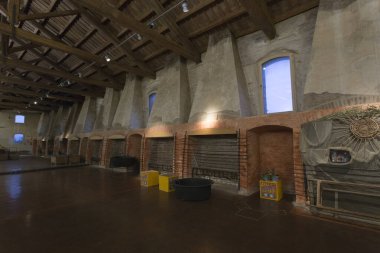 Comacchio, İtalya - 28 Aralık 2019: Comacchio 'da yılan balığı müzesi