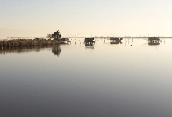 Comacchio Italië December 2019 Vishuizen Bij Comacchio Italië — Stockfoto