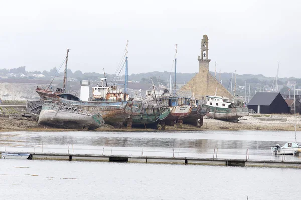 Camaret Sur Mer França Agosto 2016 Vista Dos Naufrágios Camaret — Fotografia de Stock