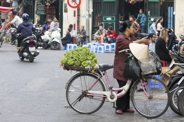 Hanoi Vietnam December 2016 Voedselleverancier Markt Hanoi — Stockfoto