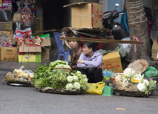 Hanoi Vietnam December 2016 Élelmiszer Eladó Piacon Hanoi — Stock Fotó