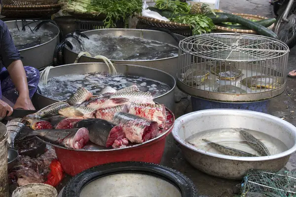 Hanoi Vietnam December 2016 Food Vendor Market Hanoi — Stock Photo, Image