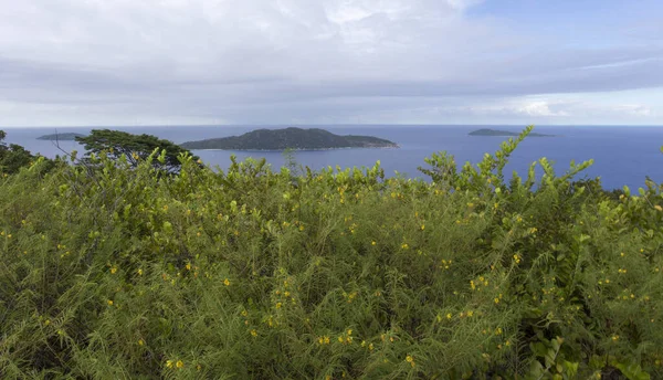 Widok Seszeli Wyspy Szczytu Górki — Zdjęcie stockowe