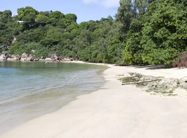 Uma Praia Nas Ilhas Seychelles Paraíso Tropical — Fotografia de Stock