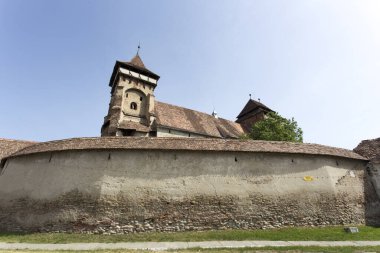 Biertan, Romanya - 01 Mayıs 2018: Romanya 'daki Sakson köyü mimarisi