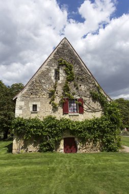 Chenonceaux, Fransa - 09 Ağustos 2016: Fransa 'da Chateau de Chenonceau' da bir ev