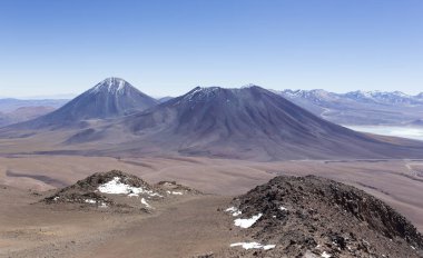 Şili, Toco volkanının tepesinden panoramik bir manzara