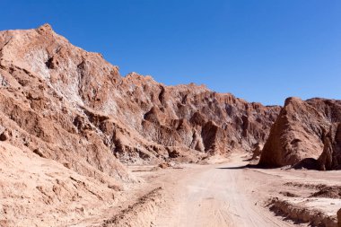 Şili 'nin kuzeyindeki çöl ay vadisi.
