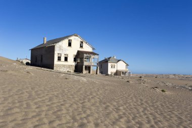 Pomona, Namibya - 16 Ağustos 2018: Pomona hayalet elmas madencilik kasabası