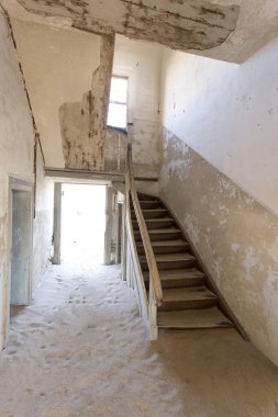 Pomona, Namibya - 16 Ağustos 2018: Pomona hayalet elmas madencilik kasabası