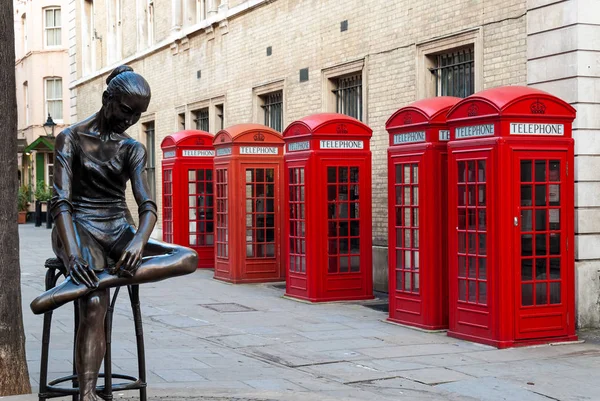 伦敦电话盒 — 图库照片