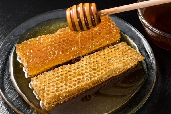 Miele e favo — Foto Stock