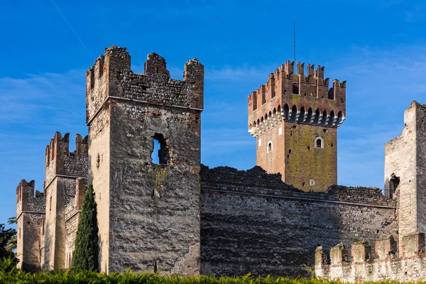 Część Zamku Scaligero Lazise Włochy — Zdjęcie stockowe