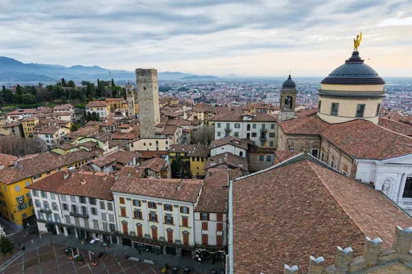 Uitzicht Oude Stad Bergamo Italië — Stockfoto