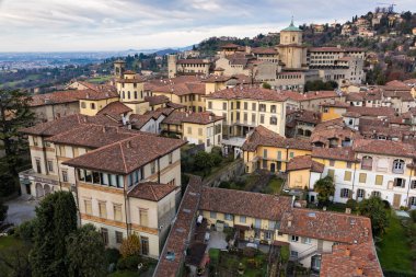 Eski kasaba Bergamo İtalya görünümünü