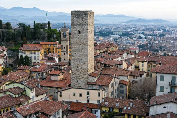 Uitzicht Oude Stad Bergamo Italië — Stockfoto