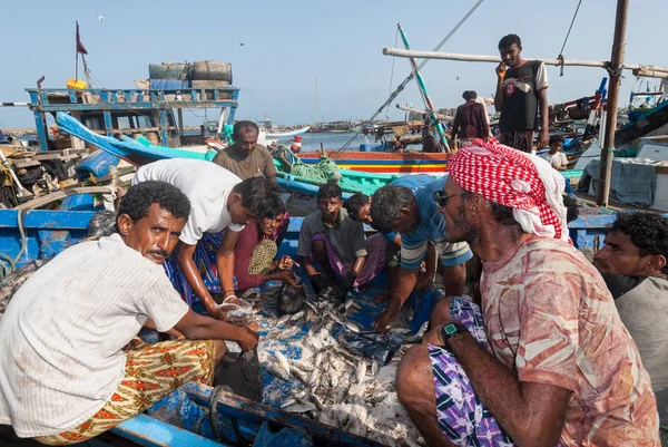 Mercado de peixe no Iémen — Fotografia de Stock
