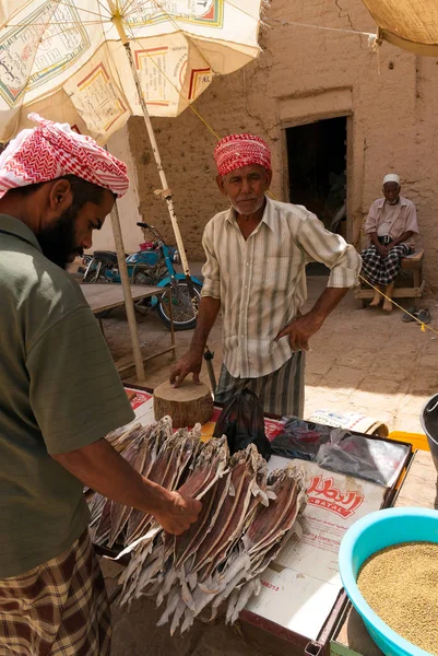 Venta de pescado en Yemen — Foto de Stock