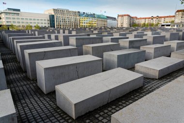 Görünümünü anma törenine öldürülen Yahudilerin Avrupa'nın 15 Nisan 2017 üzerinde Berlin, Almanya. Olarak da bilinen Holocaust Memorial anma Brandenburg Gate yakınındaki merkezi bir yer olduğunu.
