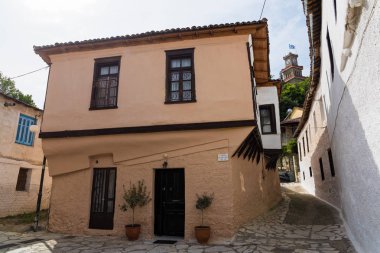 Geleneksel mimarisinde Tırhala eski kasaba Thessaly, Yunanistan