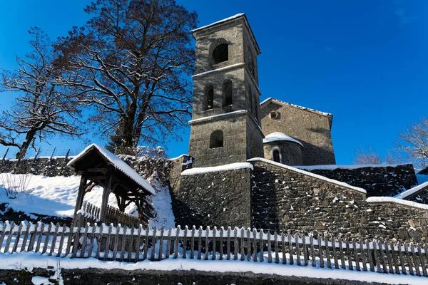 Ancienne Église Pierre Dédiée Saint Georges Dans Village Vovousa Épire — Photo