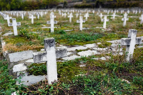 Soldatenfriedhof Aus Der Zeit Des Griechischen Bürgerkriegs 1946 1949 Nestorio — Stockfoto