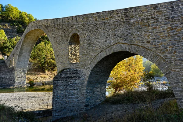 View Traditional Stone Bridge Aziz Aga Grevena Northwestern Greece — 스톡 사진