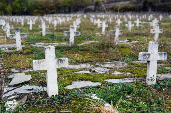 Soldatenfriedhof Aus Der Zeit Des Griechischen Bürgerkriegs 1946 1949 Nestorio — Stockfoto