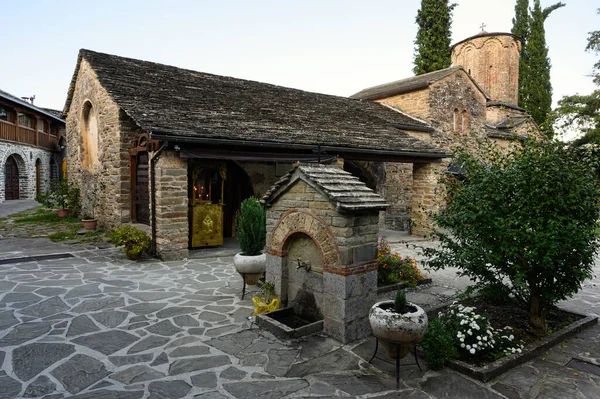 Vue Sur Monastère Historique Molivdoskepasti Près Konitsa Épire Grèce — Photo